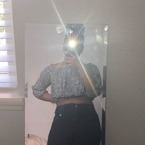 Long sleeve crop top/ blouse